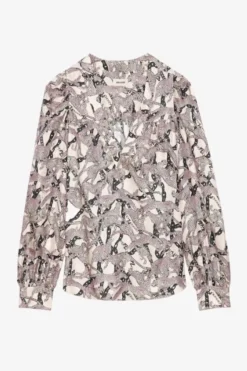 Telia Silk Twill Blouse Ecru