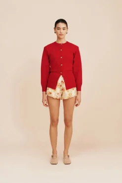 Teresa Cardigan Strawberry