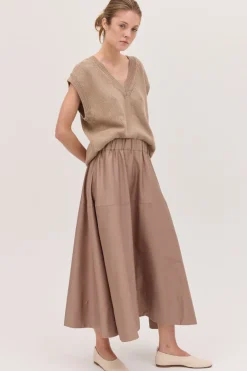 The Maxi Skirt Mocha
