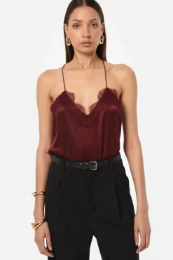 The Racer Charmeuse Cami Syrah