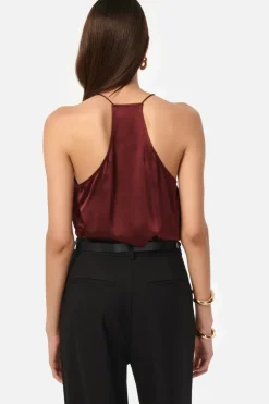 The Racer Charmeuse Cami Syrah