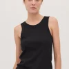 The Ribbed Tank Black