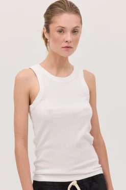The Ribbed Tank White