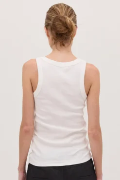 The Ribbed Tank White