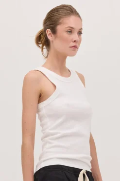 The Ribbed Tank White