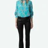 Tuile Silk Blouse Aqua