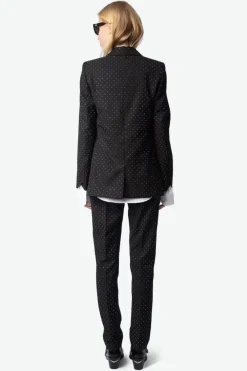 Valse Rhinestone Blazer Black