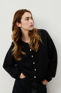 Vitow Cardigan Black Melange