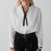 Yves Blouse Tuxedo Off White