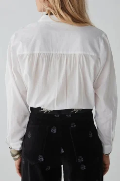 Yves Blouse Tuxedo Off White