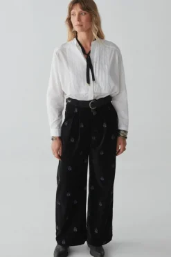 Yves Blouse Tuxedo Off White