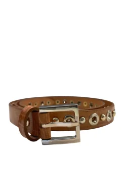 Zoe Studded Belt Caramel